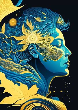 Abstract Psychedelic Girl