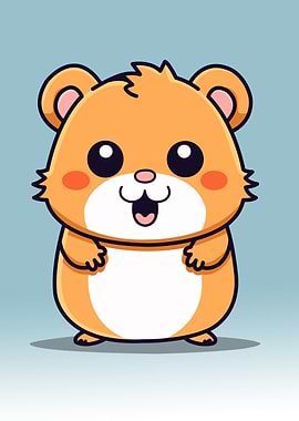 cute happy hamster