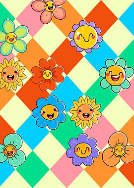 Bright Squares Trippy