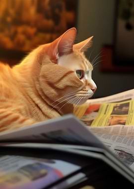 Kitty in the Library