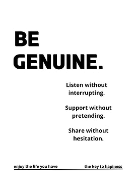 Be Genuine