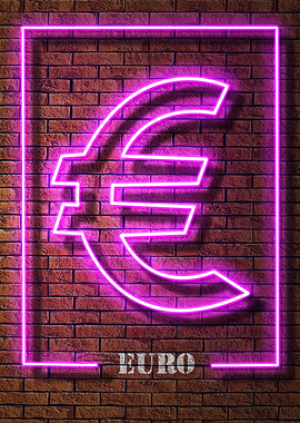 NEON EURO SIGN
