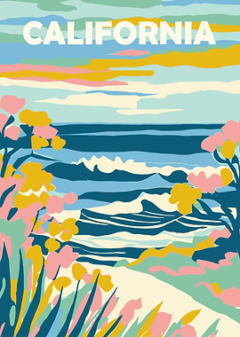 California Travel Poster