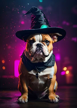 Bulldog Witch Halloween