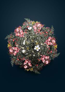 Hedge Rose Flower Wreath