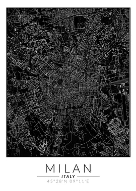 Milan City Map