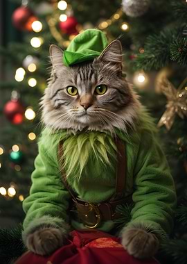 Christmas ELF Cat