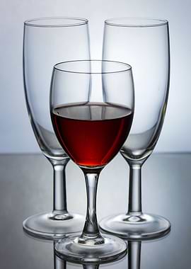 Glass and wine