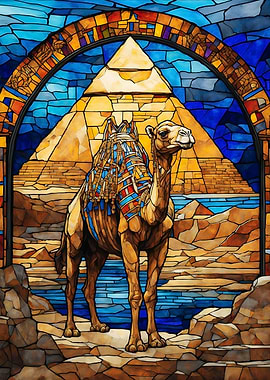 Camel Stained glass