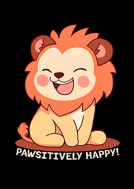 Pawsitively happy Lion