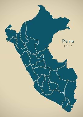 Peru with regions map