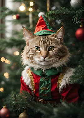 Christmas ELF Cat