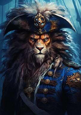 A pirate lion poster