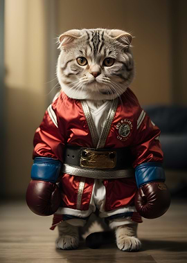 Boxing Cat Funny