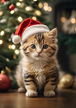 Santa Cat Christmas