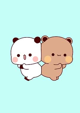 two bear baby cute
