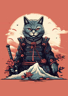 Cat Samurai Japanese