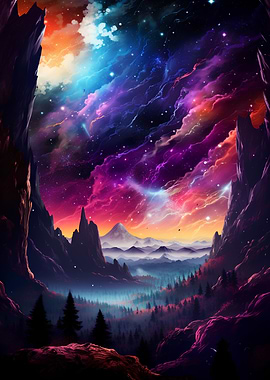 Nature and Galaxy Colorful