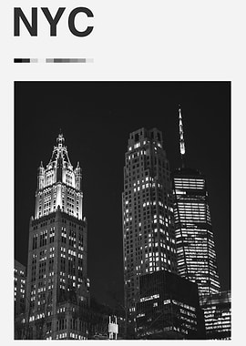 NYC Night Minimalist City