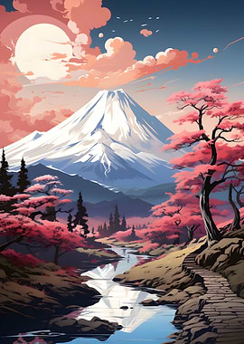 Mount Fuji cherry blossom