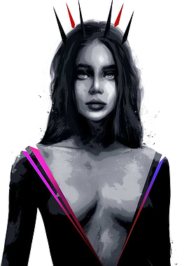 Girl with abstract crown