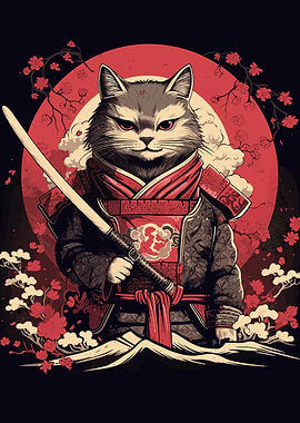 Cat Samurai Japanese