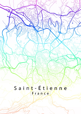Saint Etienne City Map