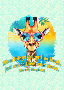 The lofty cute giraffe