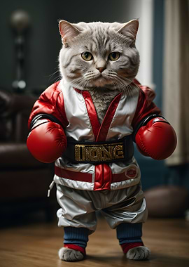 Boxing Cat Funny