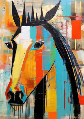 Abstract Horse Portrait