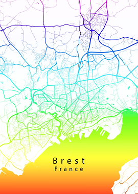 Brest France City Map