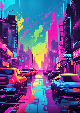 City Landscape Neon