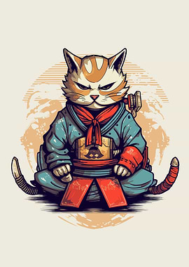 Cat Samurai Japanese