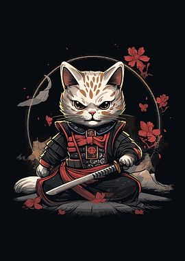 Cat Samurai Japanese
