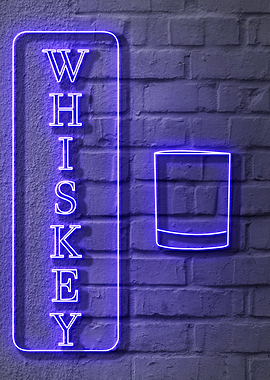 A Neon Whiskey Sign