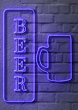 A Neon Beer Sign