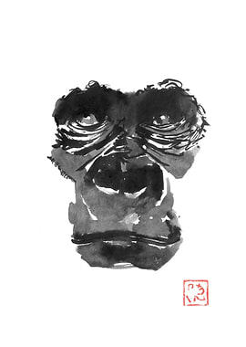 gorilla face grey