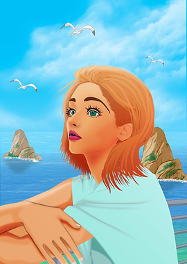 beauty in ocean breeze