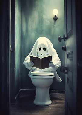 Adorable Toilet Ghost