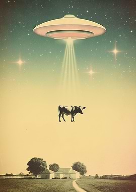 UFO Abduction Retro Farm