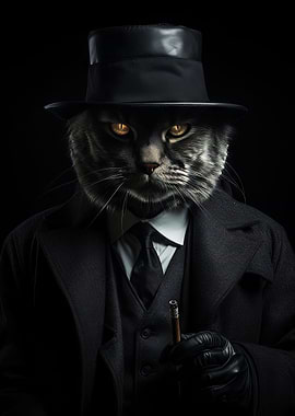 The Dark Crime Boss Cat