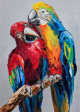 Parrots in love
