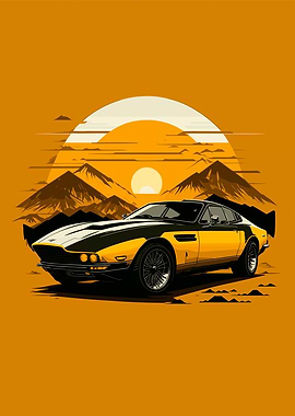 Yellow Car In The Mountain