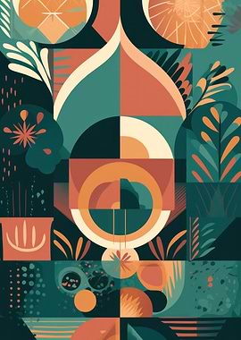 Boho Abstract Geometric 3