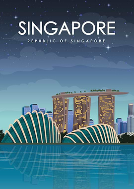 Singapore Travel Poster
