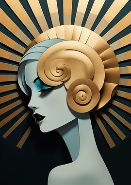 Golden Deco Lady Light