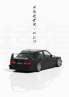 Black Mercedes 190E EVO II