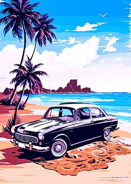 Car Old Beach