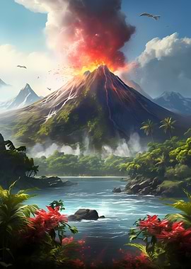 volcanic island