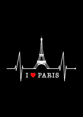 Paris Skyline Heartbeat